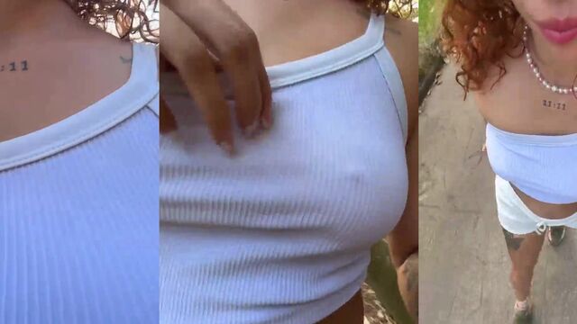 A girl was caught in public for exposure and got fucked