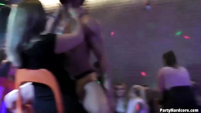 Bunch of wet pussies gets fucked on the floor in a crazy party scene