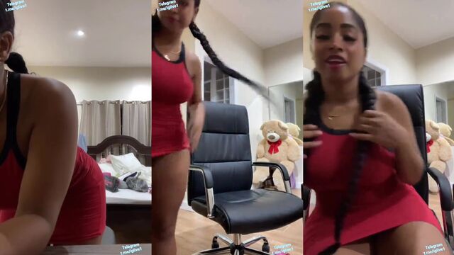 A man fucked a girl with long hair during an IG Live broadcast