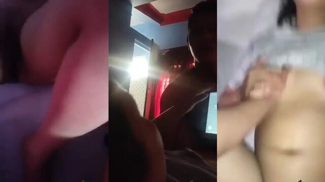 Nepali girl playing with her boobs with moaning sounds