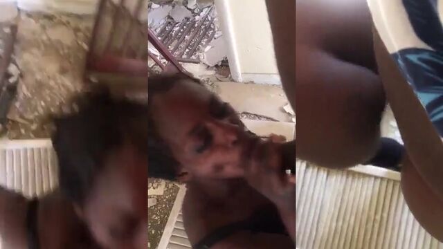 A crackhead gets his dick sucked by a sexy slut in this hot scene