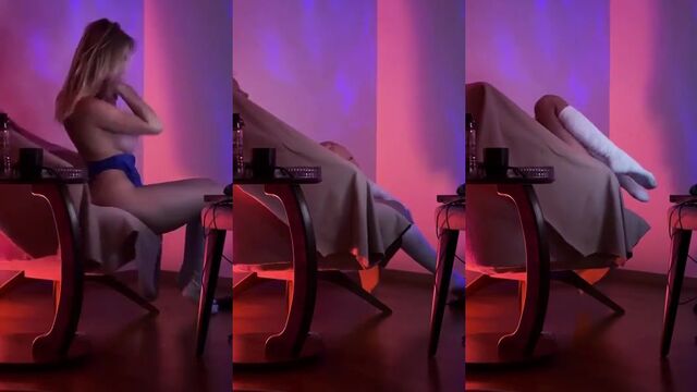 Pregnant Japanese wife gets fucked by dildo in doggy style