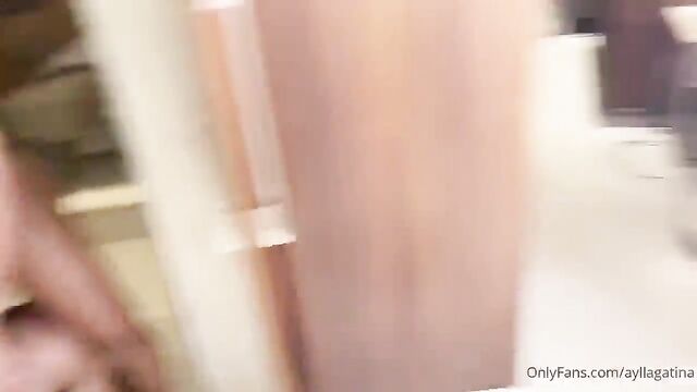 Aylla Gattina gets dominated by a group of guys in intense action