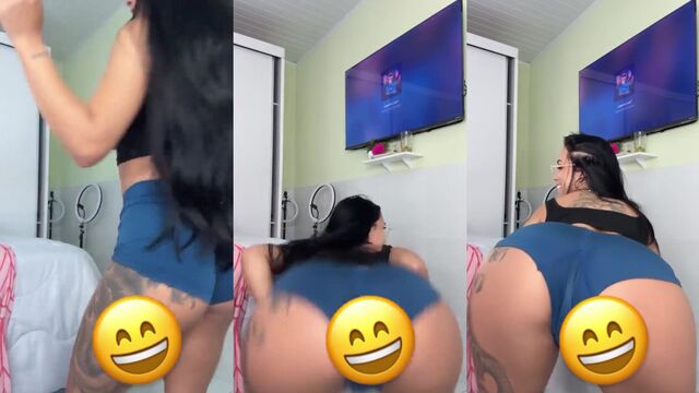 Maia Mirella dancing and shaking her ass to the funk beat