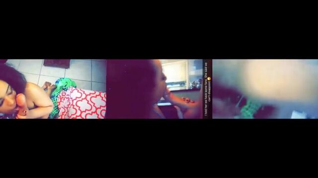 Girl sucking and fucking to create a Snapchat story for her fans