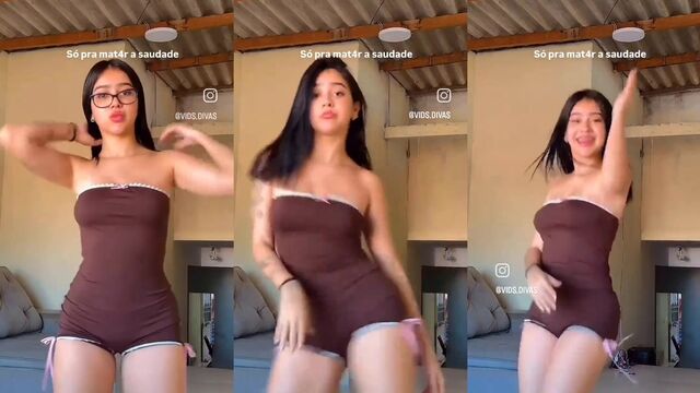 A cute girl shows her body on Instagram and TikTok to attract someone special