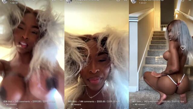 Miss AyanaLovenote's public shower scene is too long
