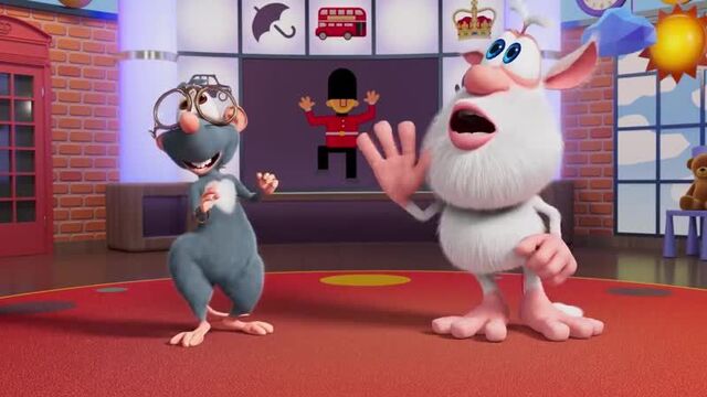 Буба - Урок английского - Head, Shoulders, Knees and Toes - Мультфильм для детей (720p).mp4