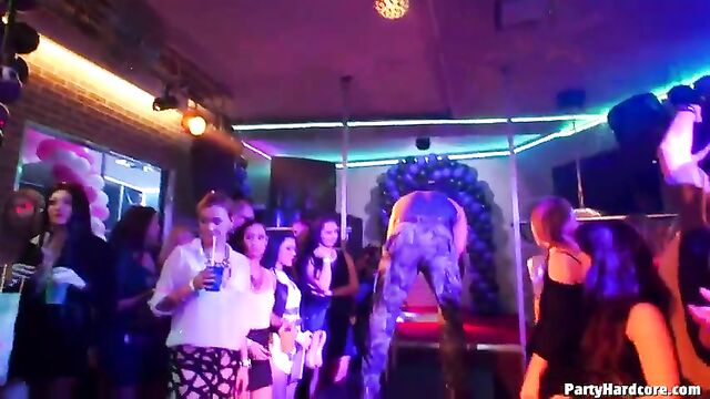Girls behave wildly in a party, reflecting the crazy and passionate vibe