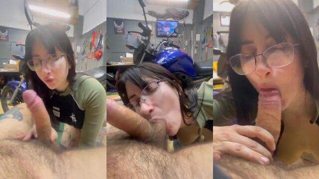 Inked babe gets her tight pussy filled with cum by a huge dick
