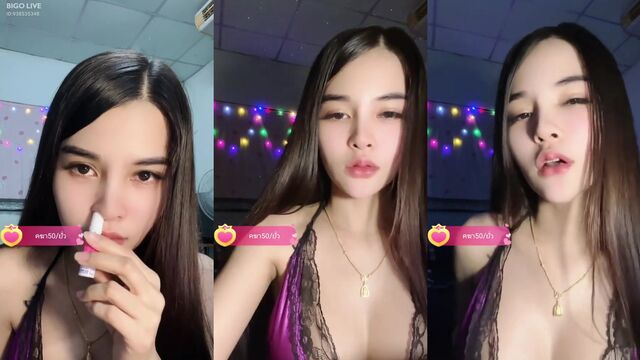 A sexy girl showing her body in public on Bigo VJ Live