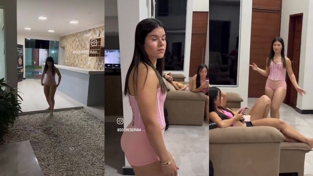 A cute girl shows her body on Instagram and TikTok to attract someone special