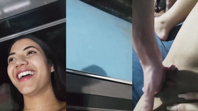 Fingers in the juicy pussy of my new girlfriend