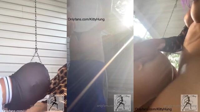 A pretty girl with big tits plays with a strong cock