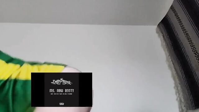 A short video of a stream with a dildo riding session