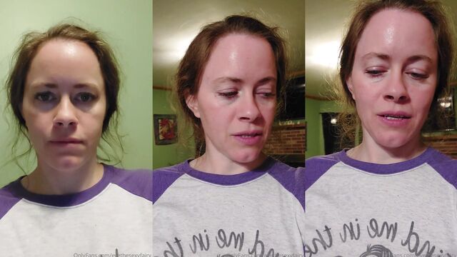 A beautiful model has a huge dick on her face