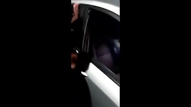 Babe Melissa Lisboa shows her ass in the car and fucks with a guy