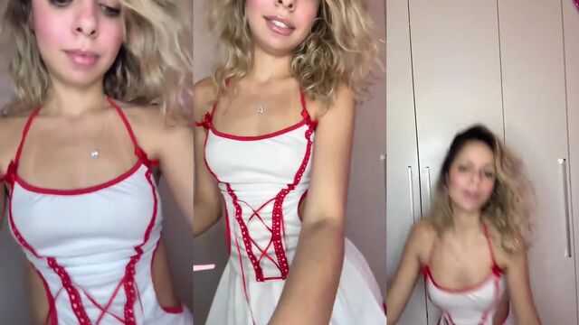 A hot blondie is ready for a night out and became dessert
