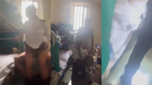 A real prison guard has sex with his 30-year-old inmate in a leaked video
