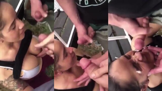 Gostosas kissing and fucking the biggest dick with cum