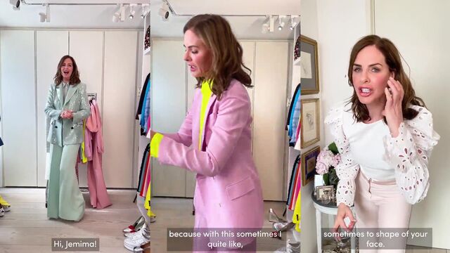 Hot British milf Trinny Woodall plays with her body in public places