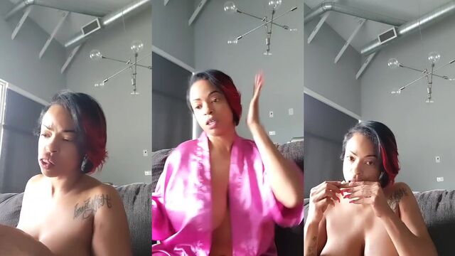 A guy masturbates his cock on Instagram Live, showcasing raw passion