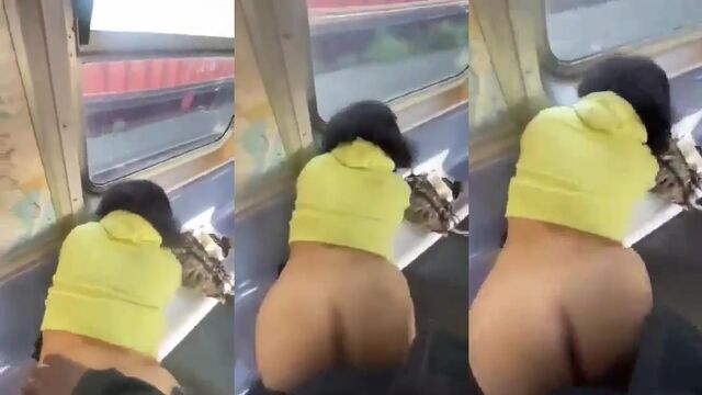 A pick-up guy fucked a girl on the train with a wild finish