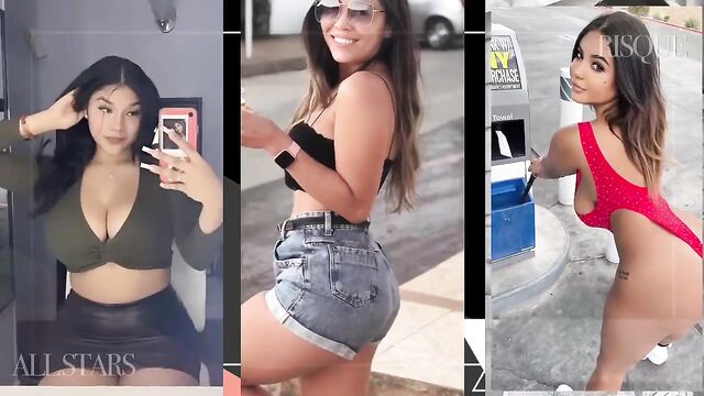 A mix of different videos including striptease and masturbation clips