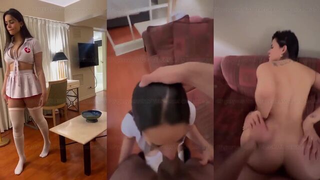 A cute Latina girl with big boobs gets her pussy filled