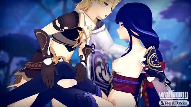 |Aether x Raiden Shogun| |Hentai| |Genshin impact|