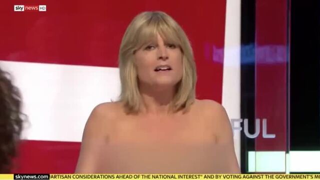 Celebrity Big Brothers Rachel Johnson strips topless live on air in bid for Brexit