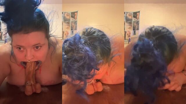 Spitting on the face and throat fuck