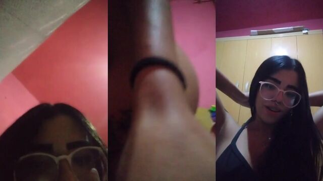Live streaming with a passionate guy and his girlfriend