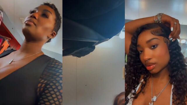 Jane has a hot threesome sex with two guys in this video