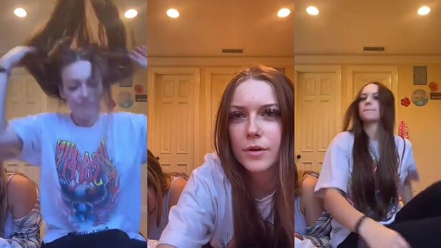 Twerking teens show off feet on Tiktok live stream