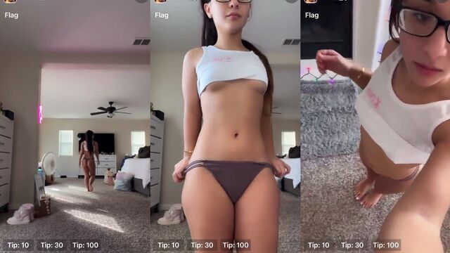 Ariana Grande look-alike with a small butt TikTok video