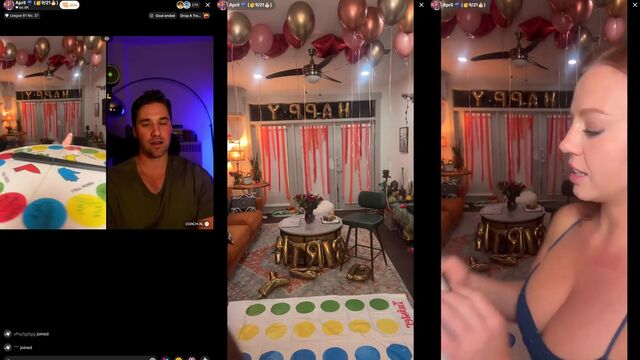 Tiktok live V1RtU4Lly h0n3sT apr1l big tits cleavage birthday licking
