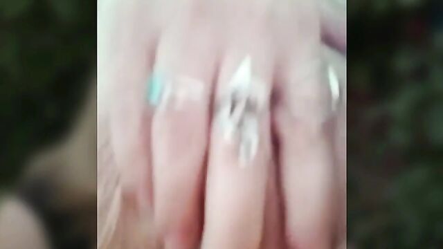 Horny granny masturbates and shows her tongue