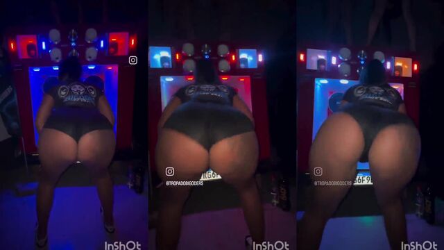 Brazilian brunette shakes her round ass with great pleasure
