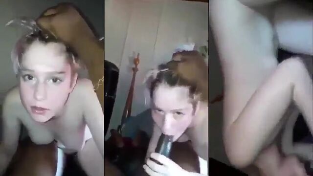 Young snowbunny takes her very first BBC experience