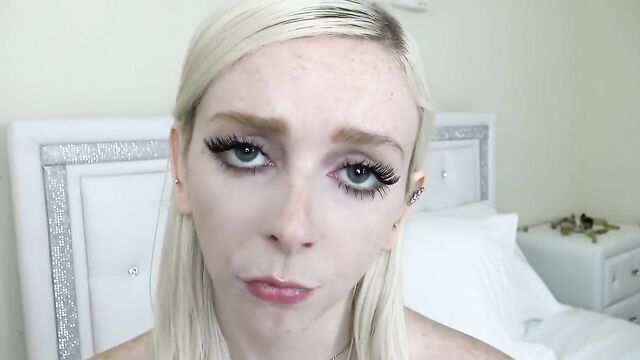 Femdom JOI and CEI action with a face fetish twist
