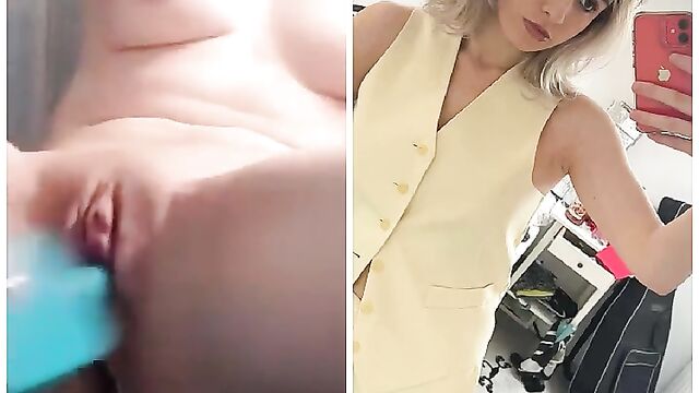 A wife-milf fucks a dildo and sends the video to her boyfriend