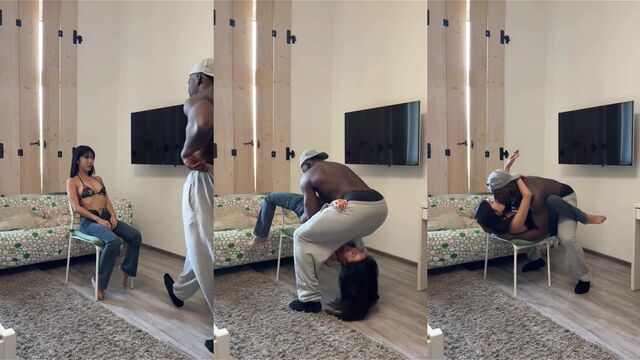 Skinny Asian guy fucked by a hot BBC bull in a steamy scene
