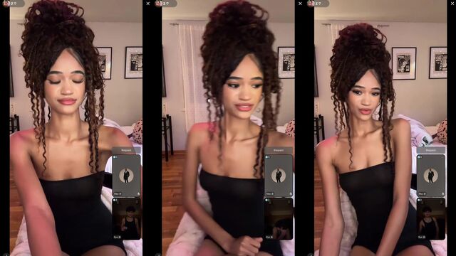 Petite Redbone gets her sheer top nipped on TikTok Live