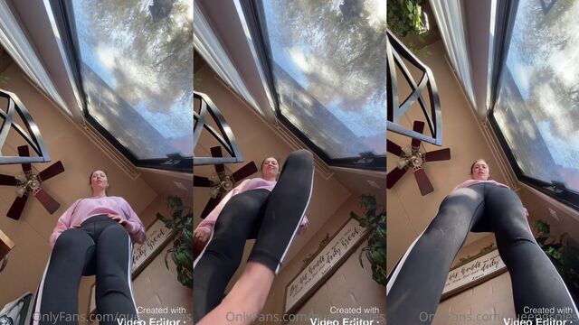 Alt girl feet and soles action with dark hair baddie