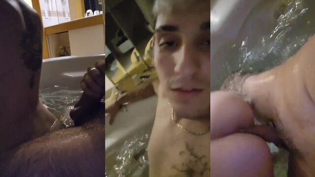 A sexy slut is fucking with her boyfriend in a motel room