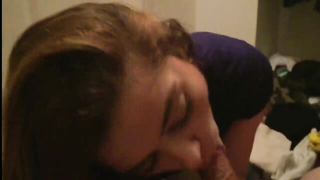 The blonde Latina girl skillfully makes a blowjob in this hot video