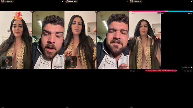 Big tit Arab MILF Rym4 gets fucked on TikTok Live