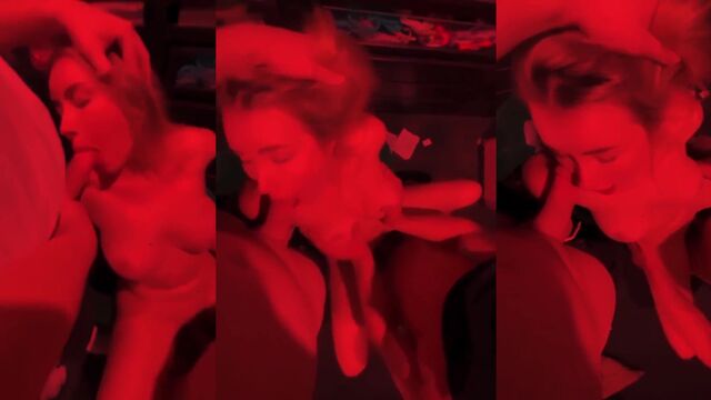 Blonde gets tag teamed while her BF is texting