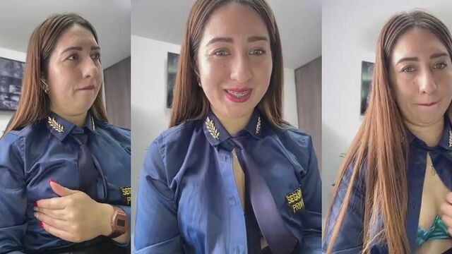 Security officer Latina got fucked by a suspect in a special spot